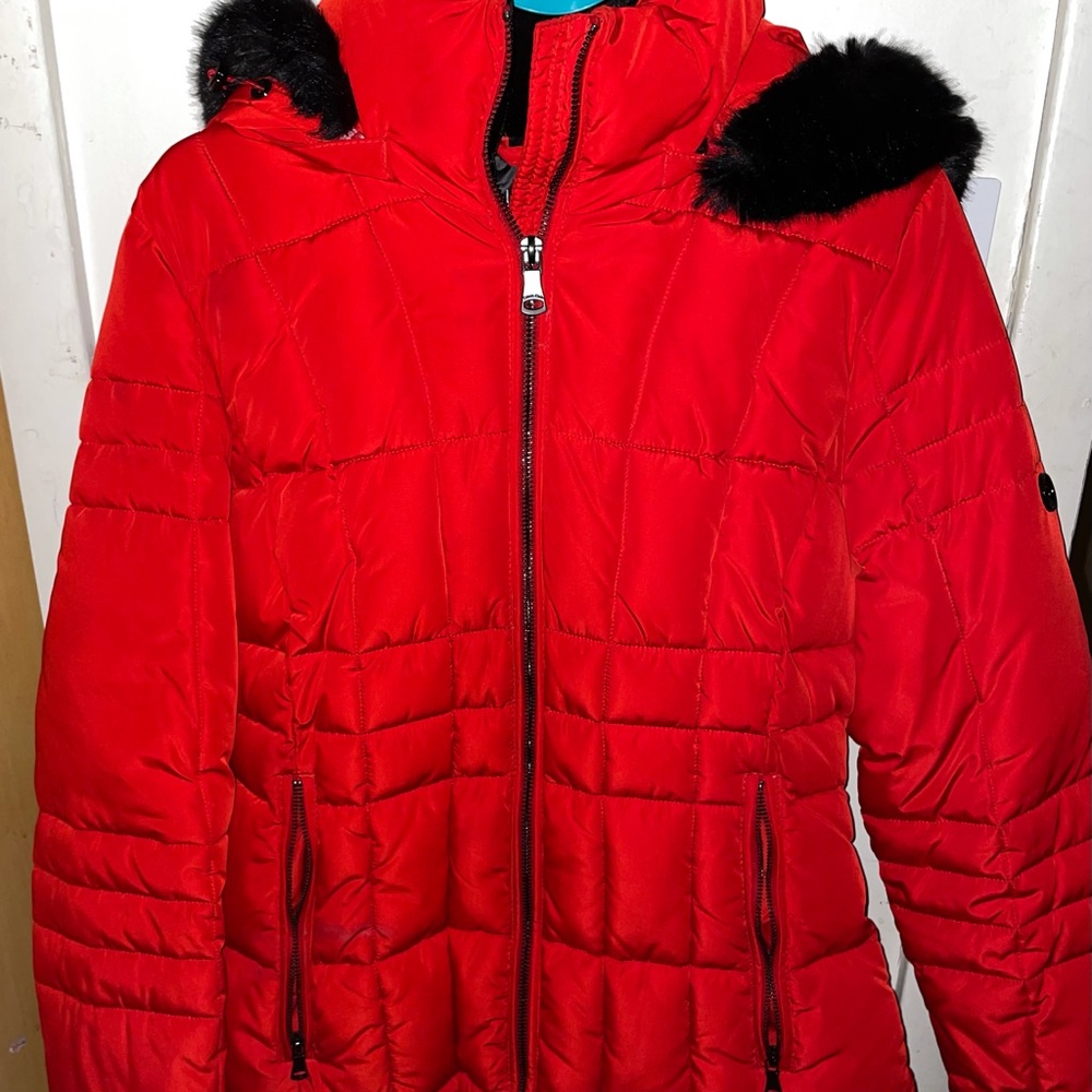 Red winter jacket